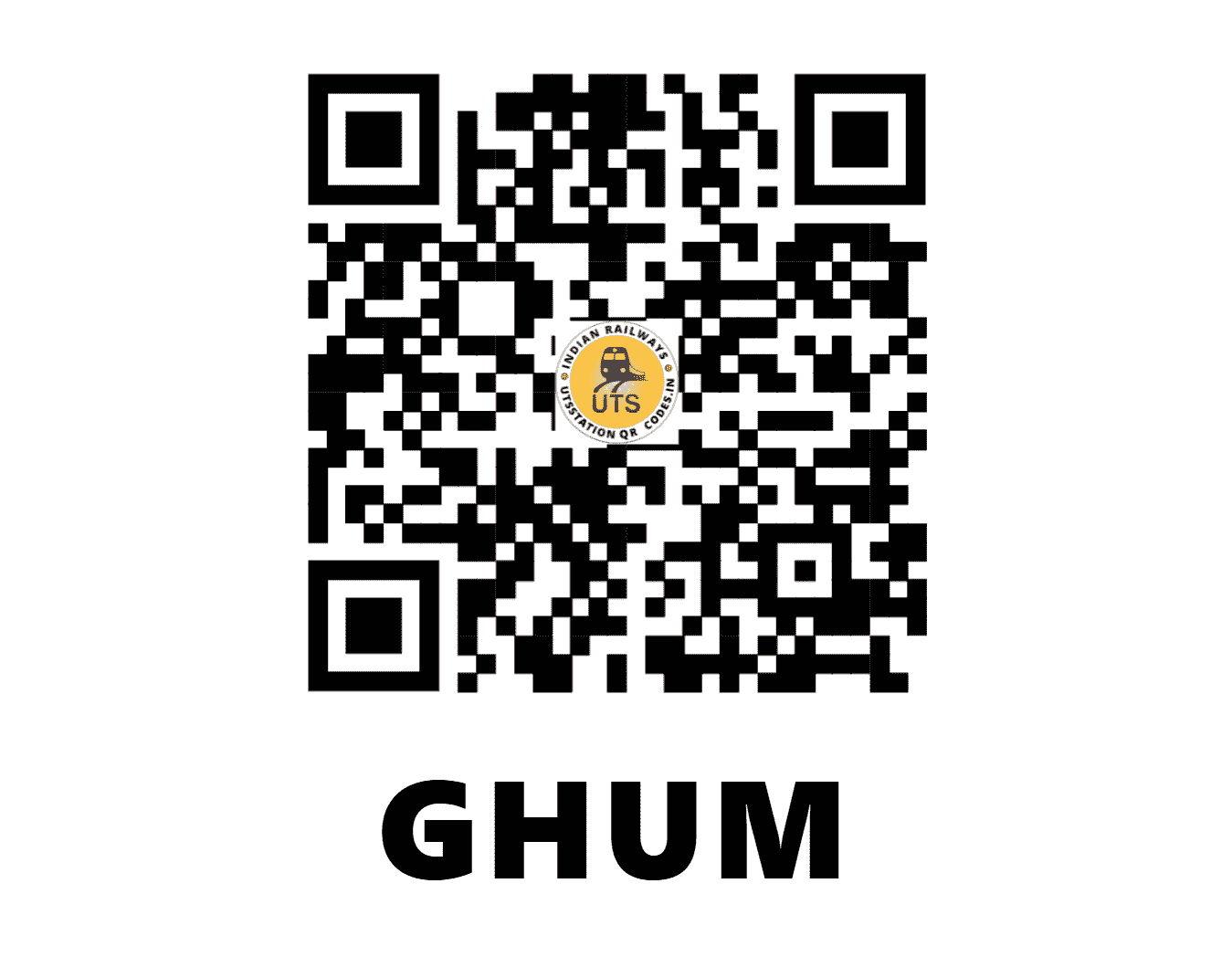 UTS QR Code for GHUM - GHUM (NF - WEST BENGAL)